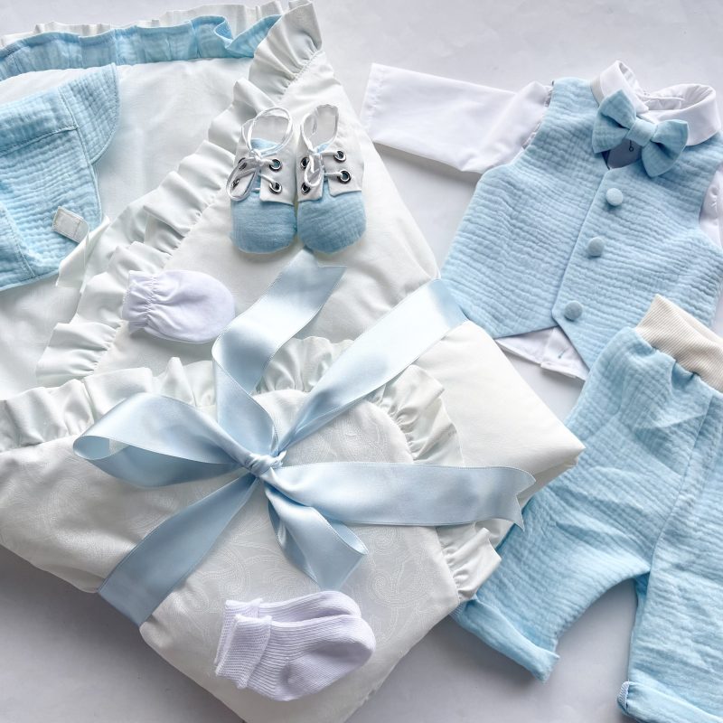 Луксозен комплект за изписване синьо